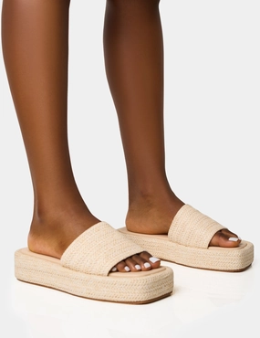 Platform Sandals High Eclipse Natural Raffia Platform Sandals