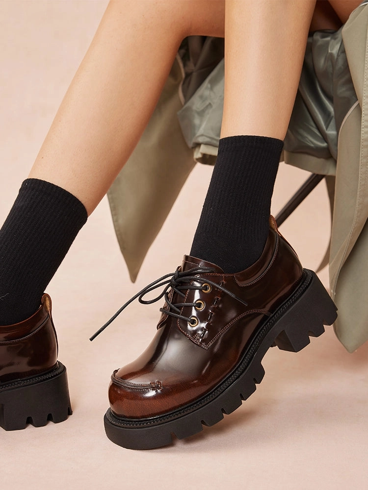 Edythe Chunky Lace-Up Loafers Janie Loafers