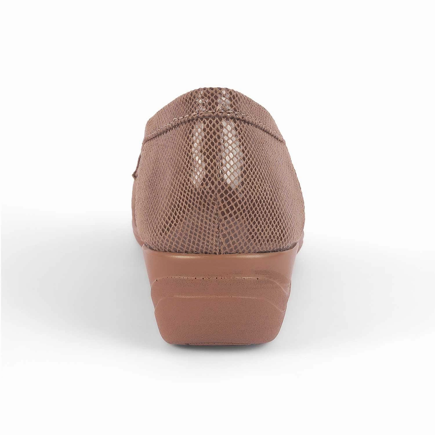 Tresmode Marcoval Brown Women's Dress Wedge Loafers Loafers Moschino