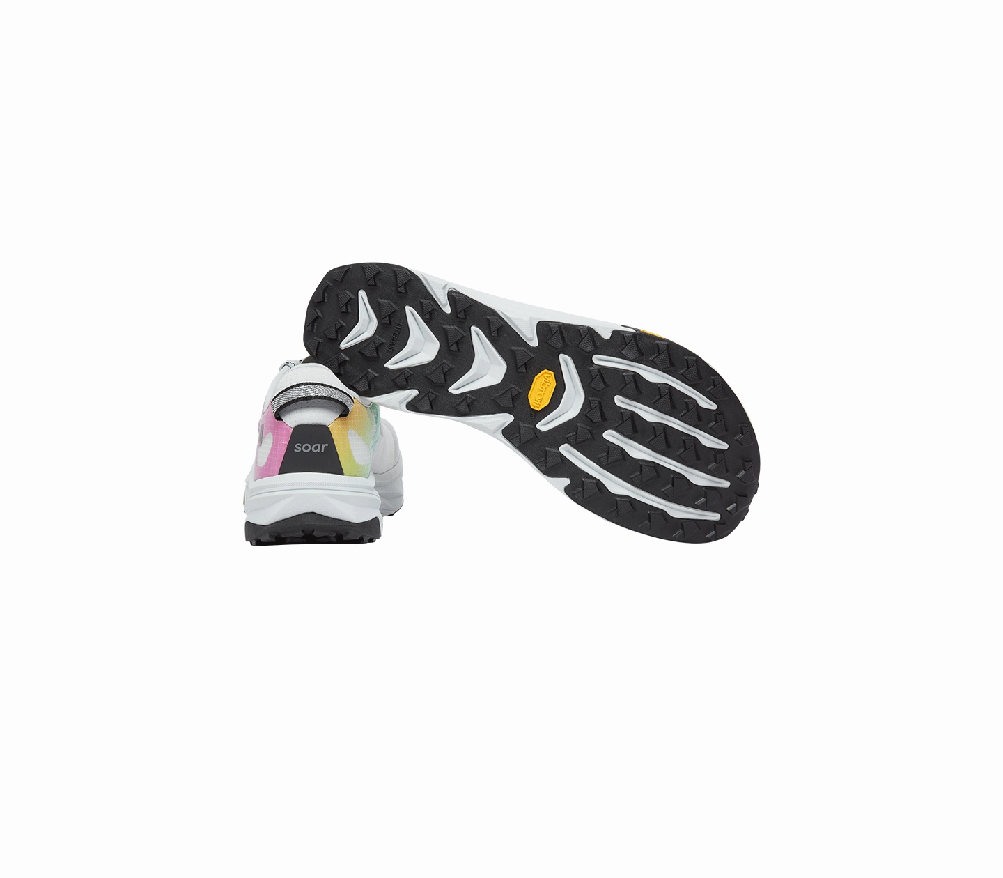 Men's SOAR X Altra Mont Blanc Carbon Trail Shoes | White/Rainbow Best Trail Run Shoes