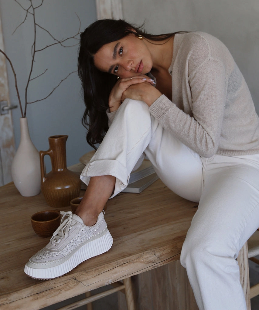 Sneakers Vince DOLEN SNEAKERS SANDSTONE KNIT