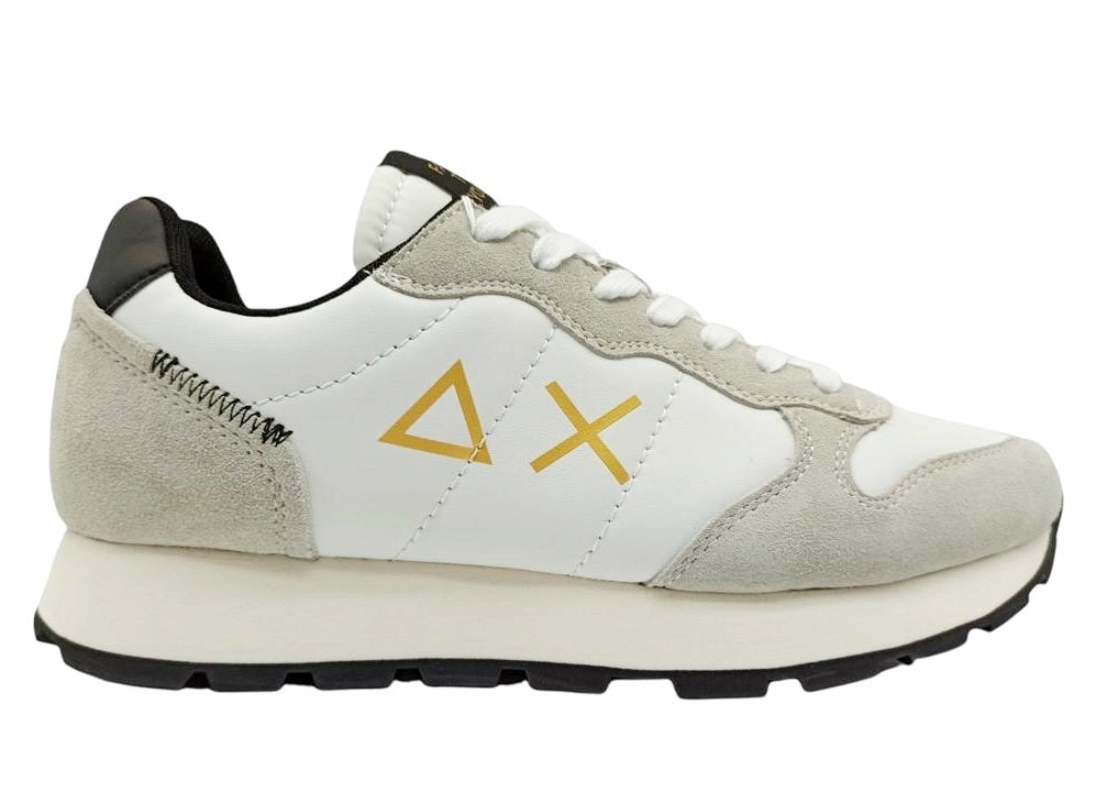 Usa Flag Sneakers Sun68 scarpa sneakers da uomo Tom Suede Z41104 31 bianco panna