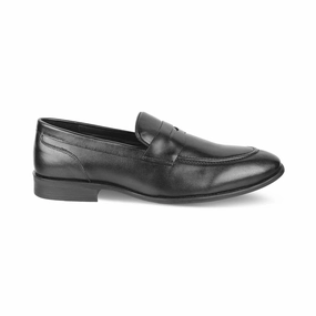 Suede Loafers Casual Tresmode Dawson Black Men's Leather Penny Loafers