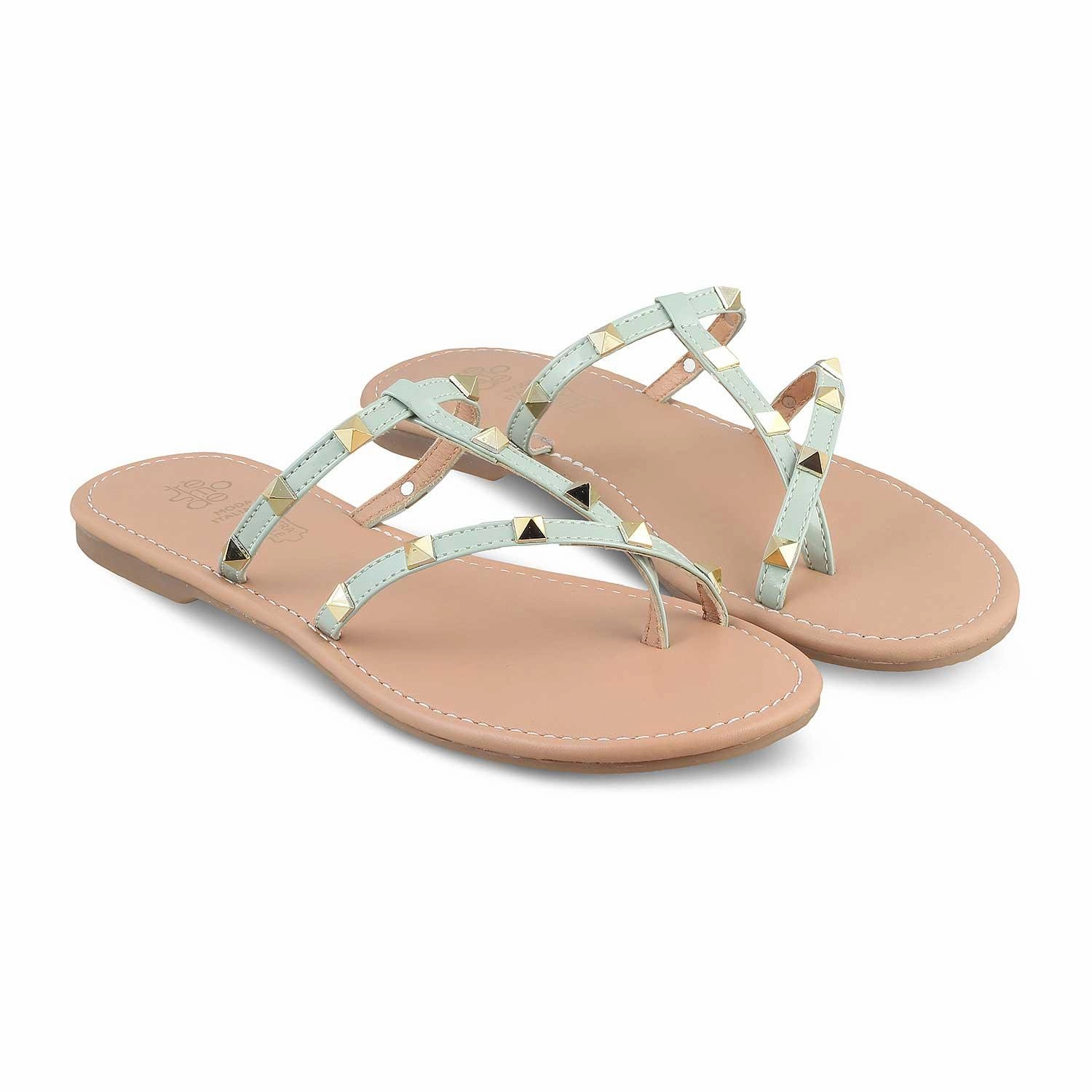 A New Day Shoes Flats The Astud Green Women's Casual Flats Tresmode