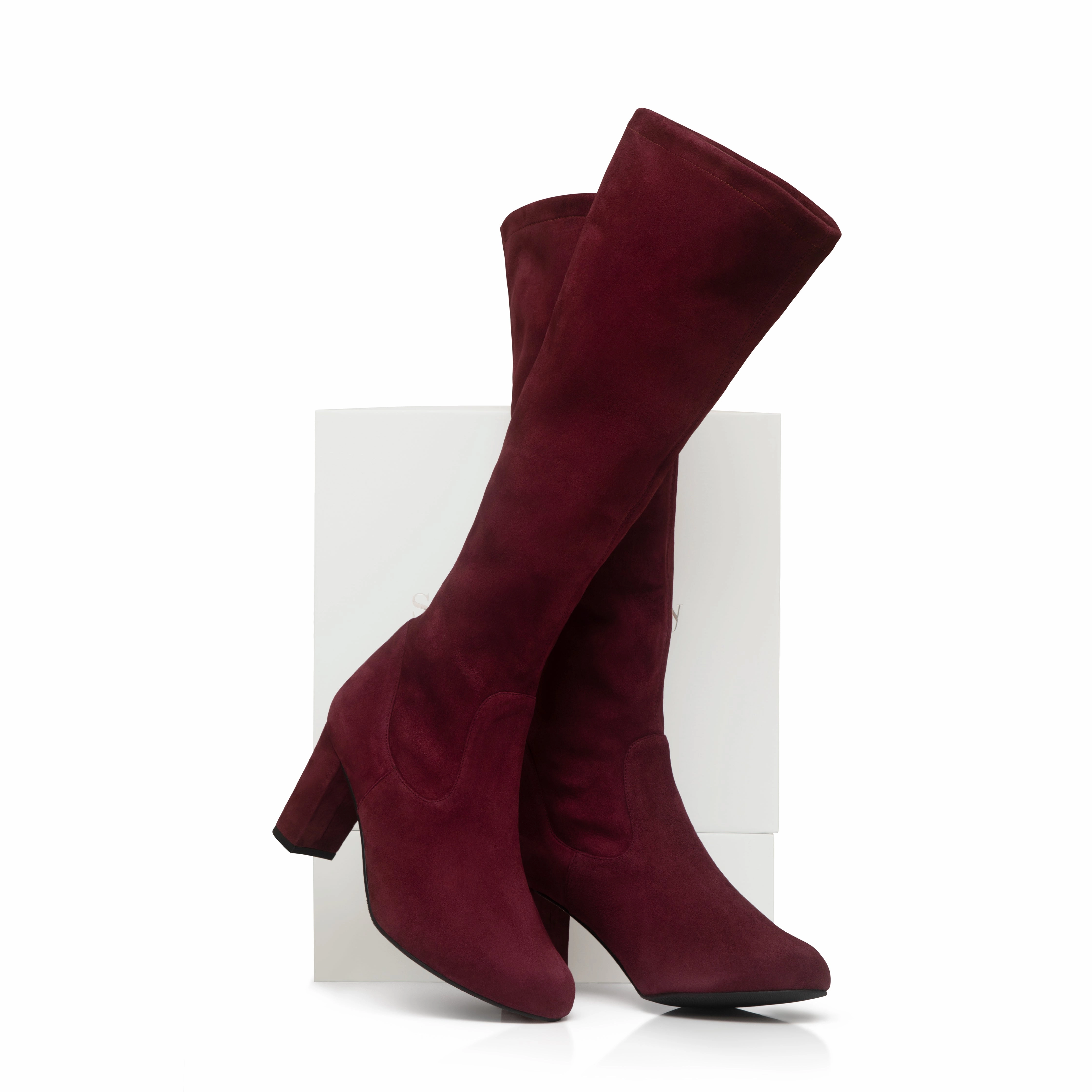 Soul Naturalizer Approve Knee High Boot Lydia Extra-Wide Fit Knee High Boots - Claret Suede