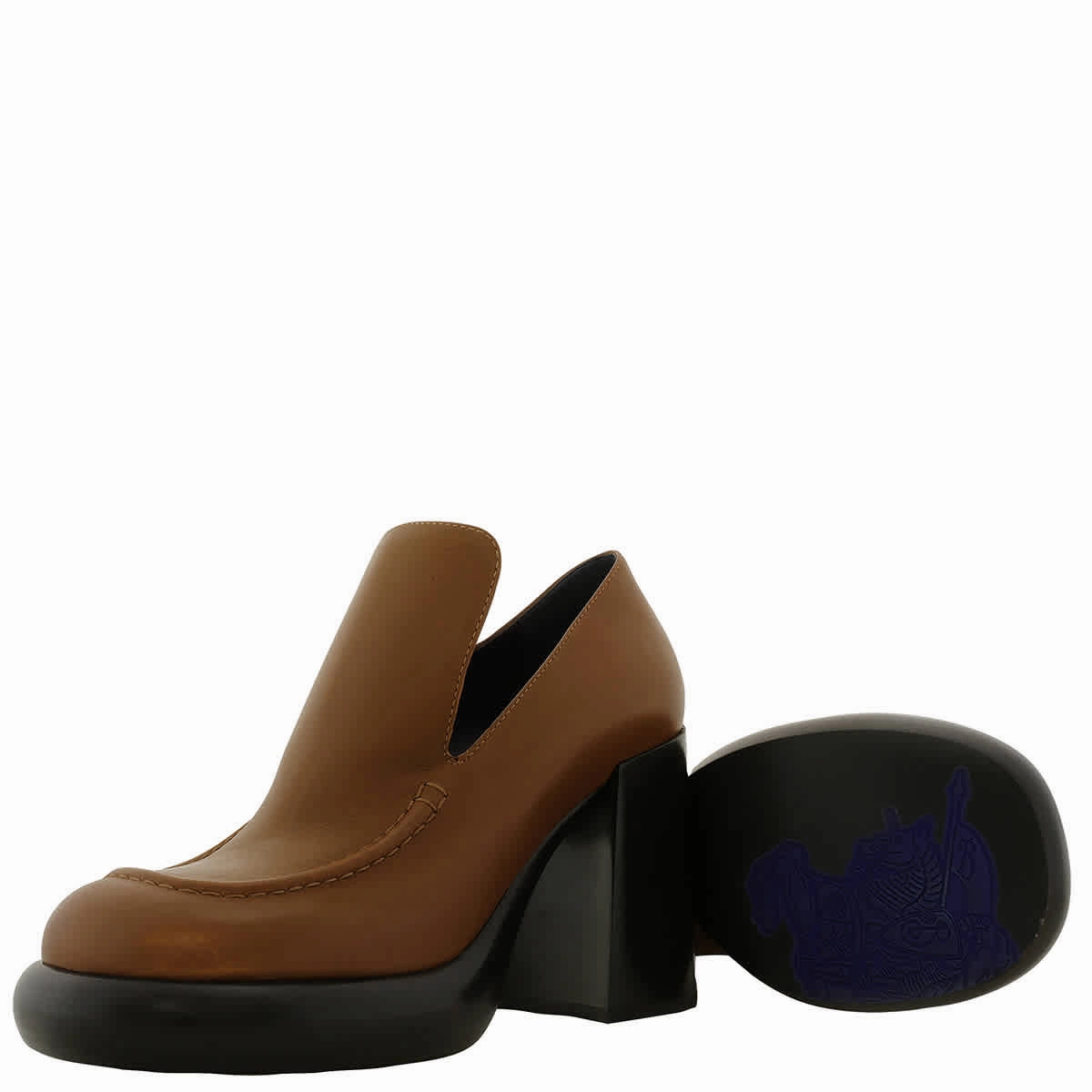 Horsebit Driving Loafers Burberry Leather Wedge 120mm Heel Loafers