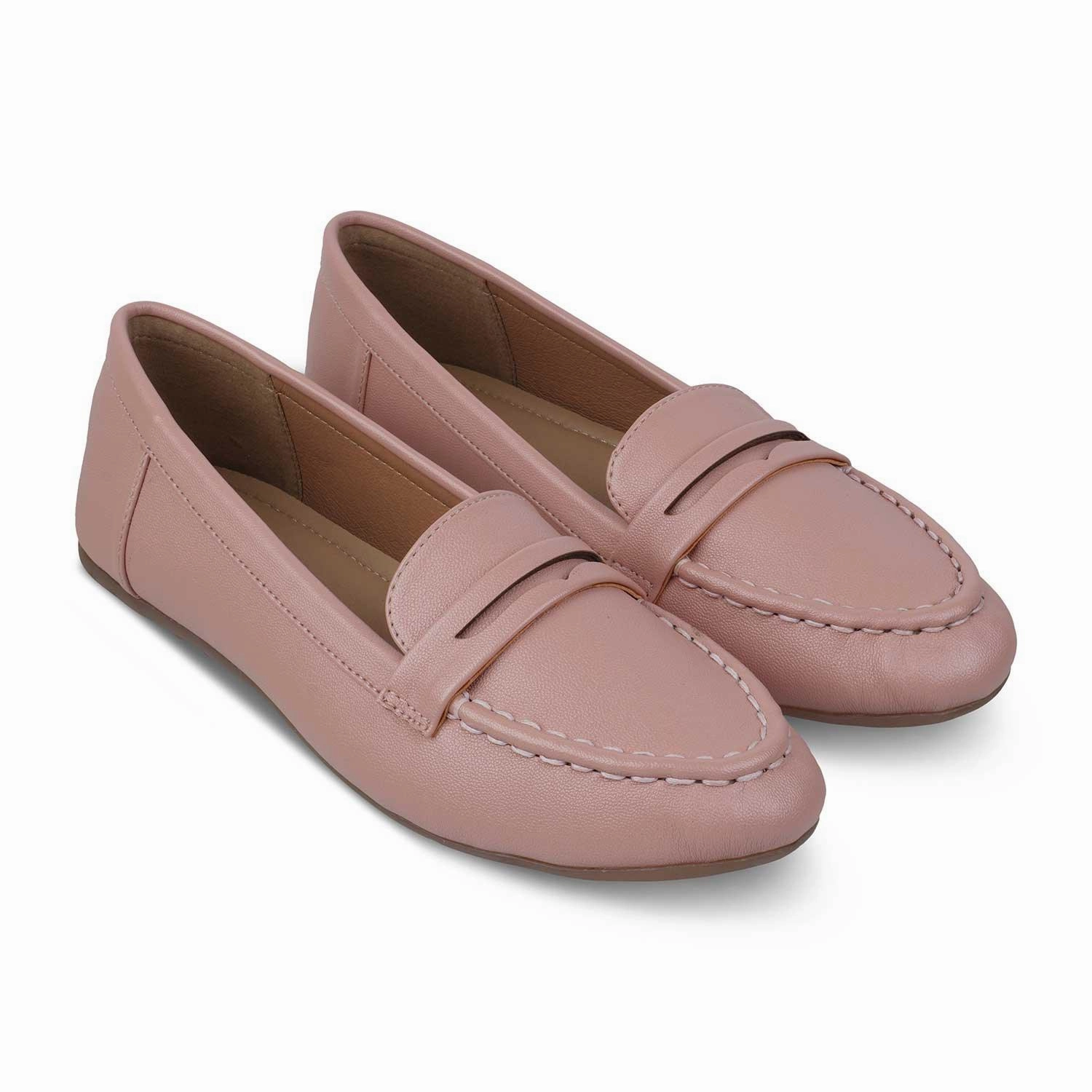 The Snap Pink Women's Casual Loafers Tresmode Vagabond Platform Loafers