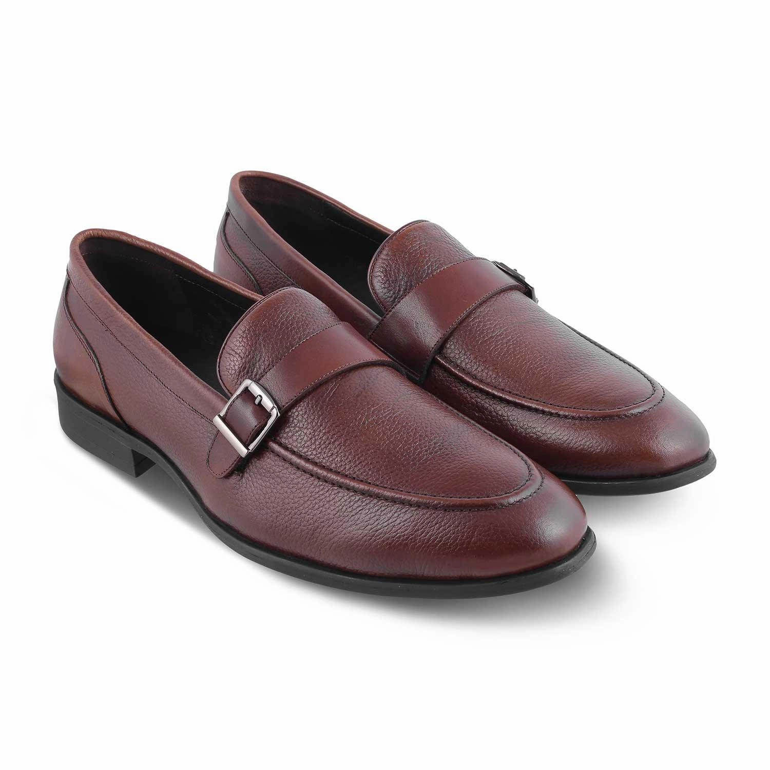 The Heiden Tan Men's Leather Loafers Tresmode Loafers Narrow Width