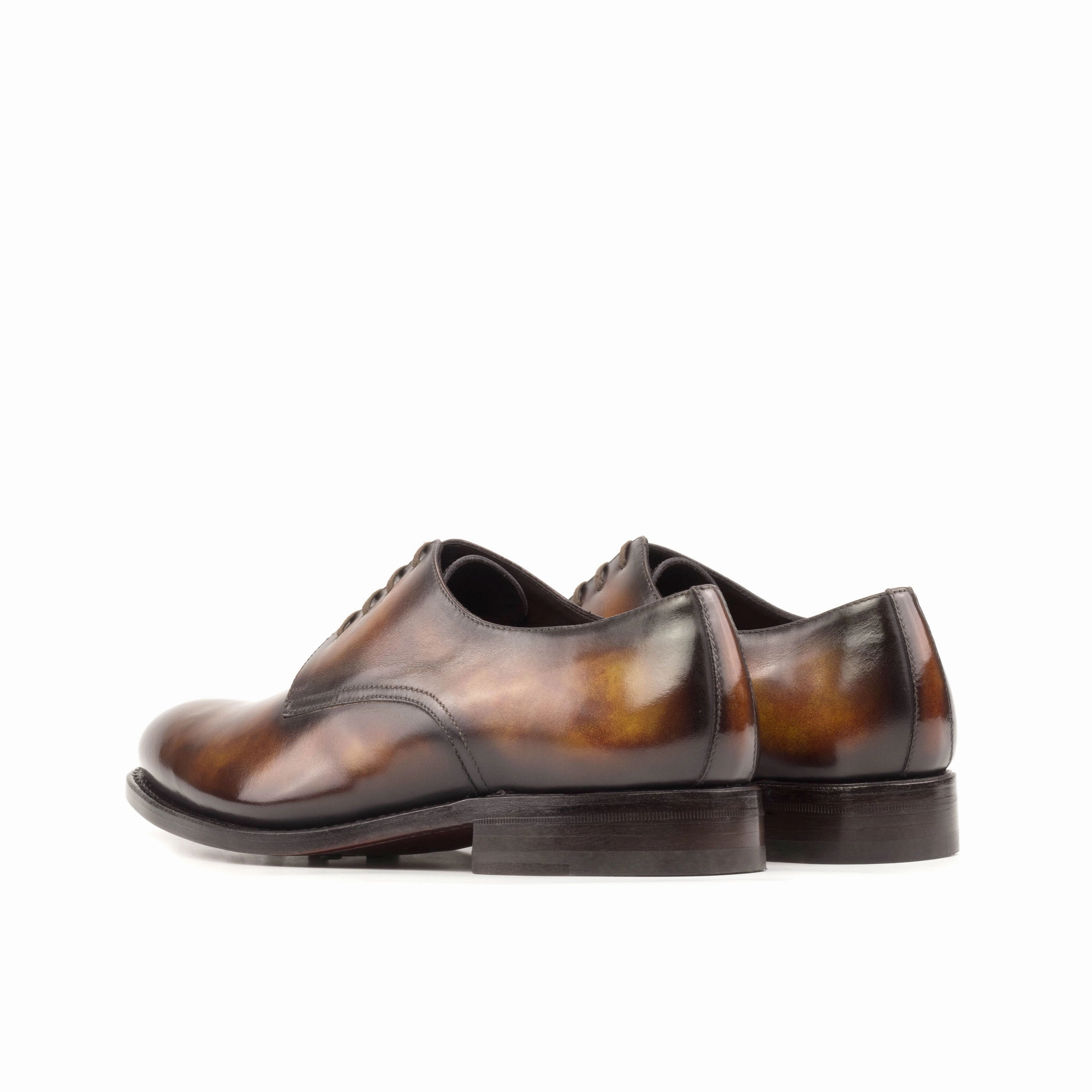 Fire Patina Leather Derby Shoes Vintage Derby Shoes