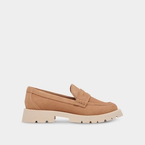 ELIAS FLATS TOFFEE SUEDE - re:vita Portable Flat Shoes