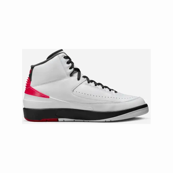 New Nike Skate Shoes Nike Men's Jordan Retro 2 Shoes - White / Varsity Red / Black