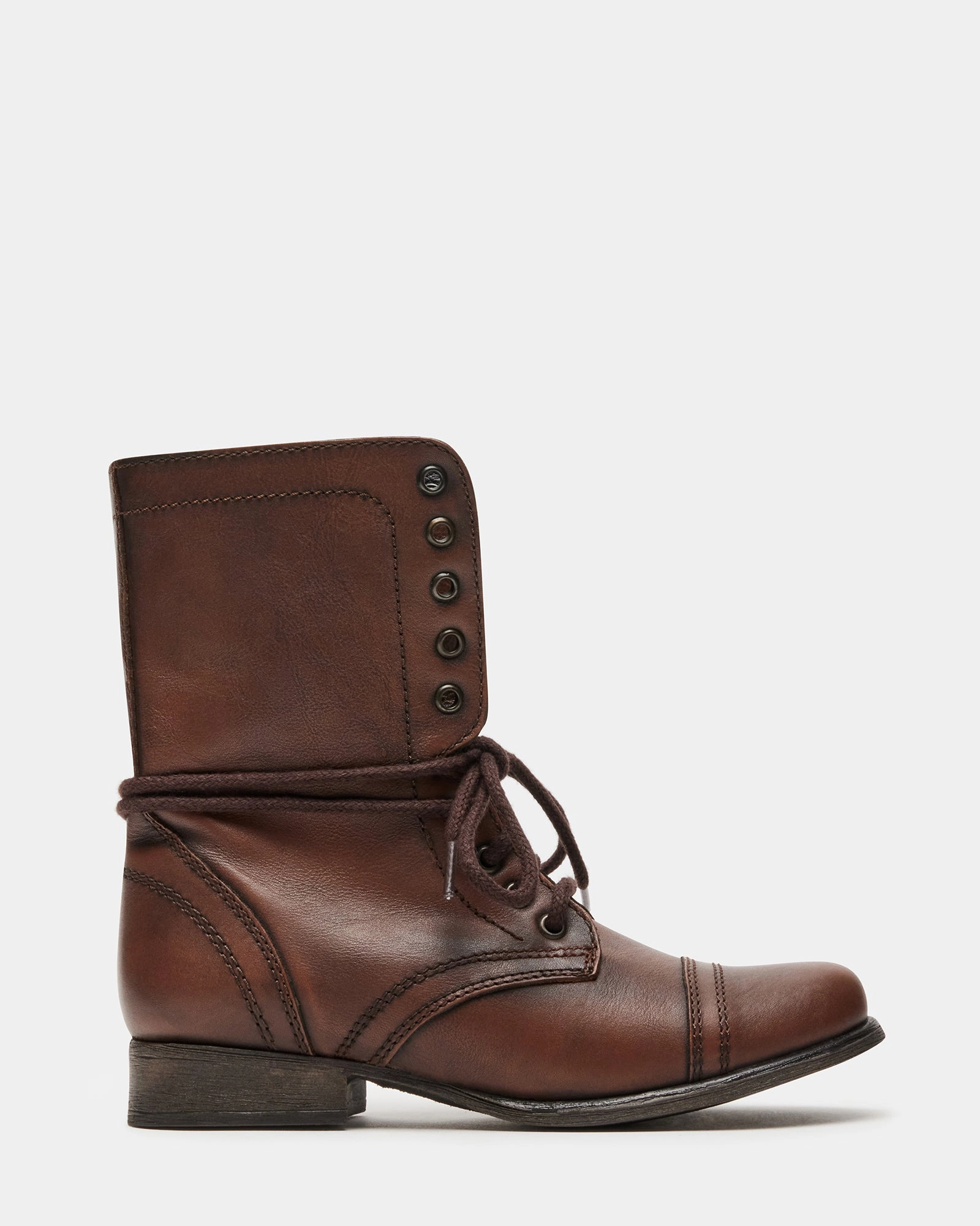 TROOPA BROWN LEATHER - SM REBOOTED Panaroot Dune Combat Boot