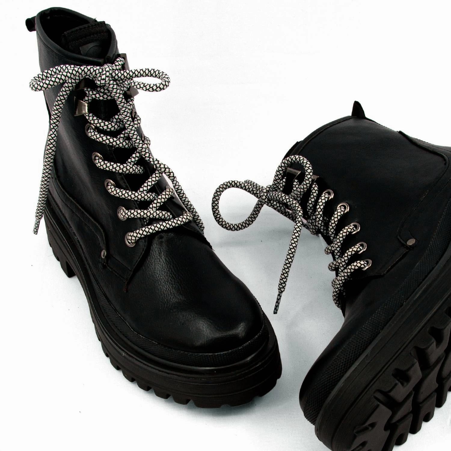 Women's Ymelda Boot In Black Combat Boots With Tag