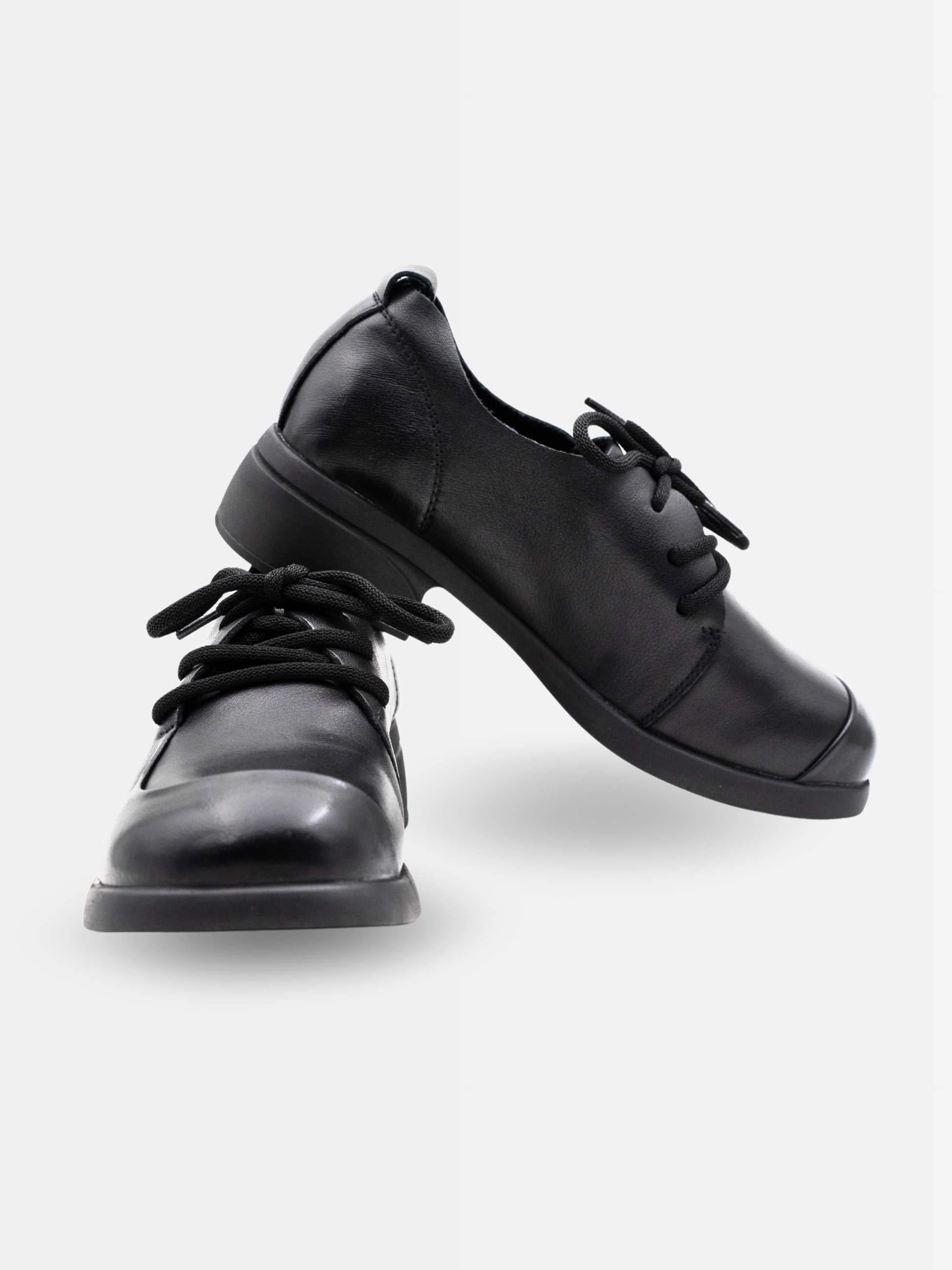 Faux Leather Lace Up Shoes Elle Leather Ankle Derby Shoes