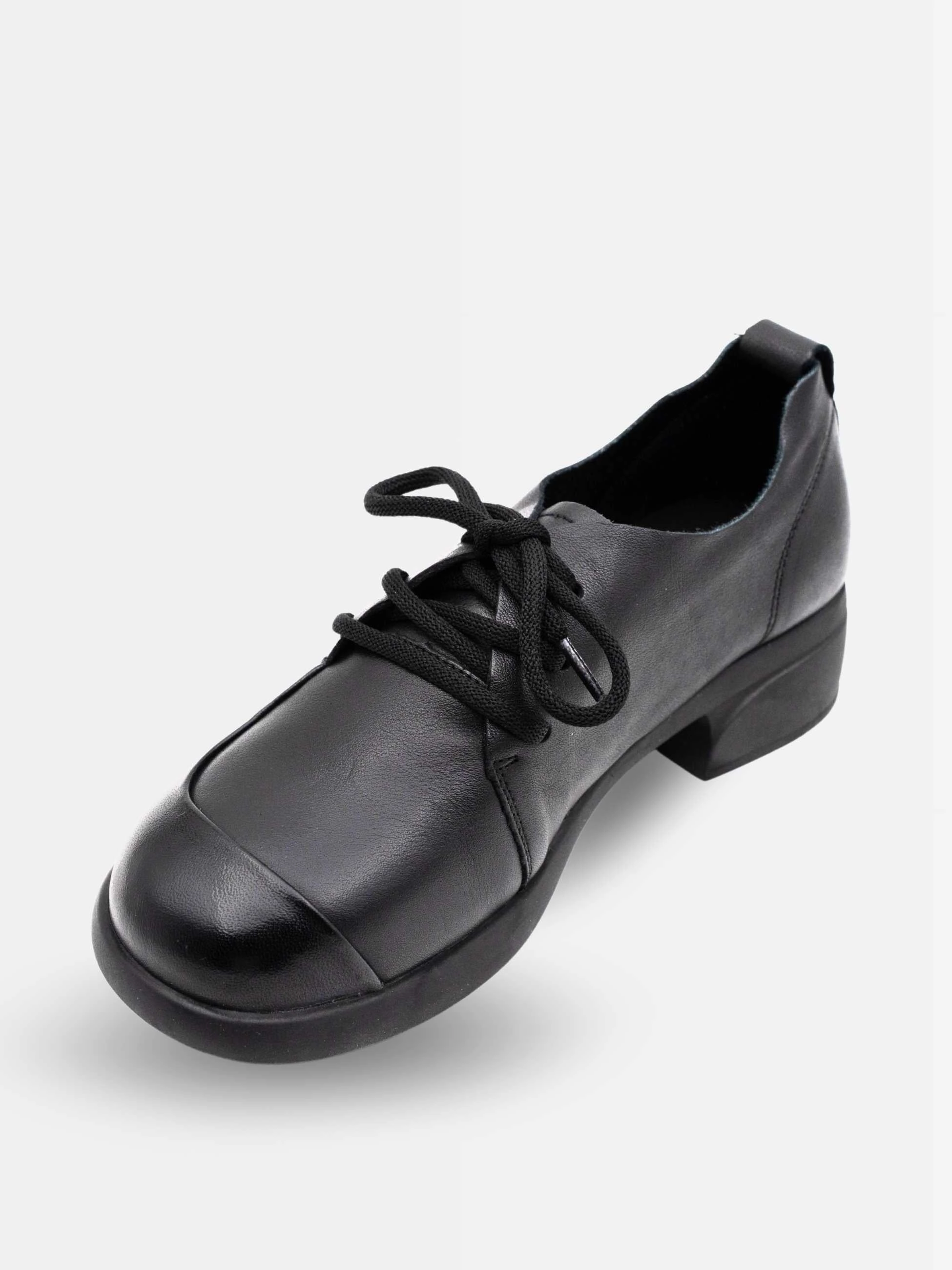 Lace Up Cycling Shoes Elle Leather Ankle Derby Shoes