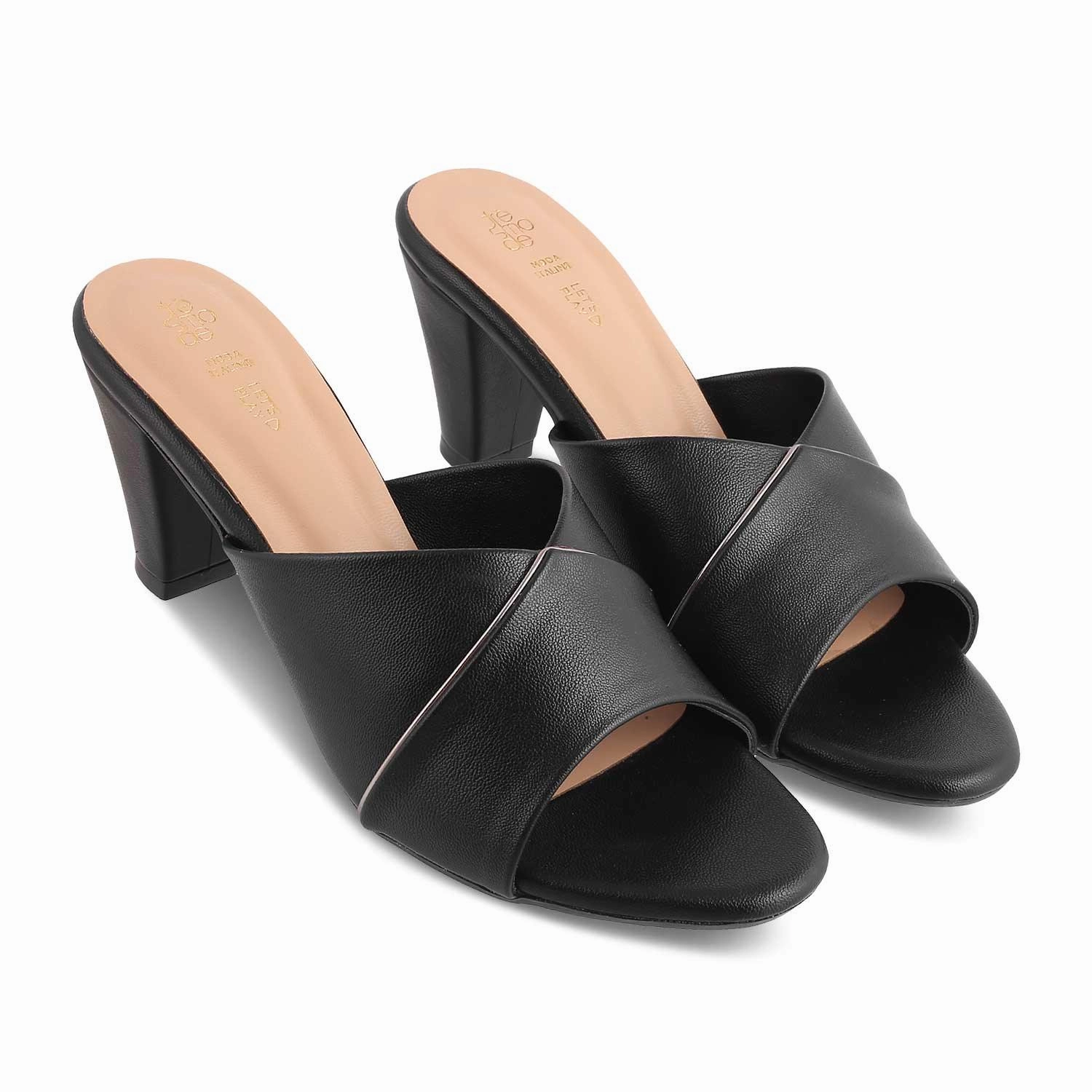 The Witty Black Women's Dress Block Heel Sandals Tresmode Sandals Over Water Bungalows