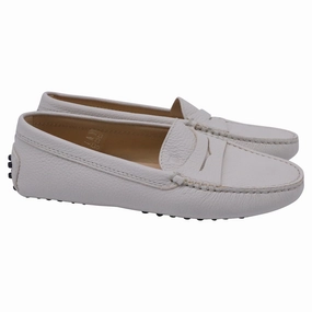 Penny Loafers Meaning Tods's Gommino Loafers in White Calf Leather