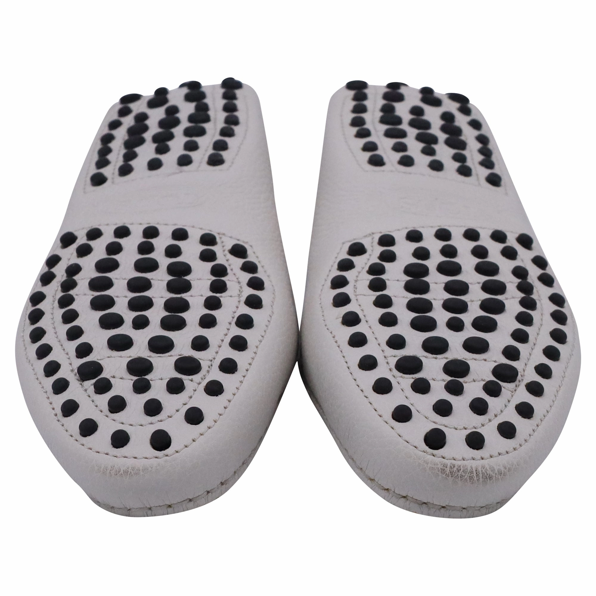 Tods's Gommino Loafers in White Calf Leather Earth Loafers