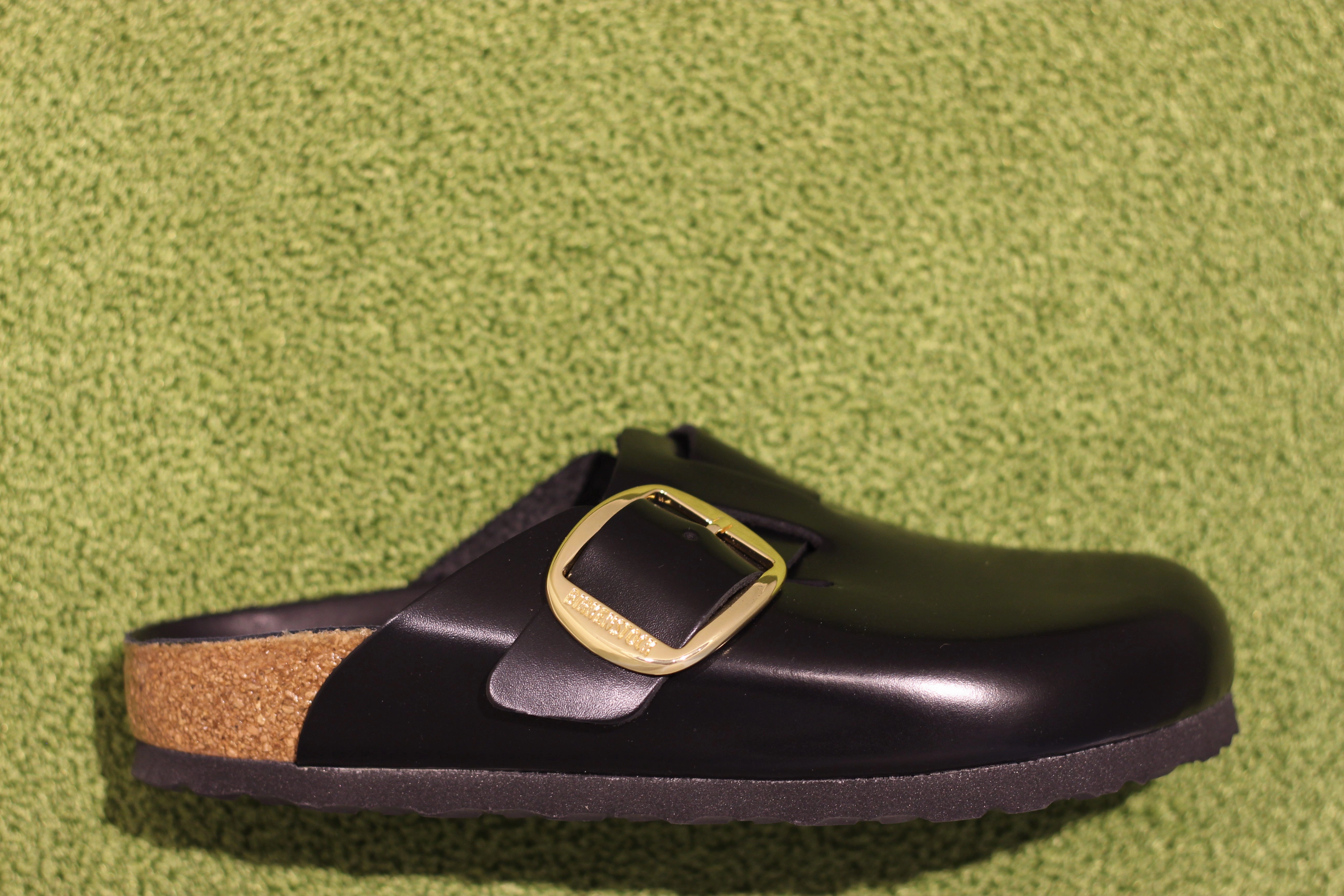 Slip On Hi Tops Women's Boston Big Buckle Clog - Black Amalfi Leather