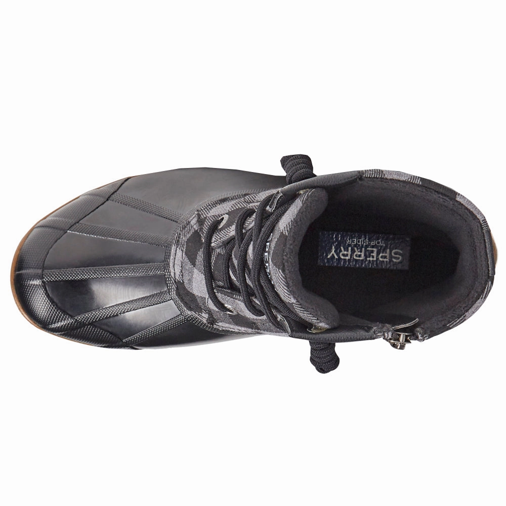 Syren Gulf Plaid Zippered Duck Boots Mou Boots