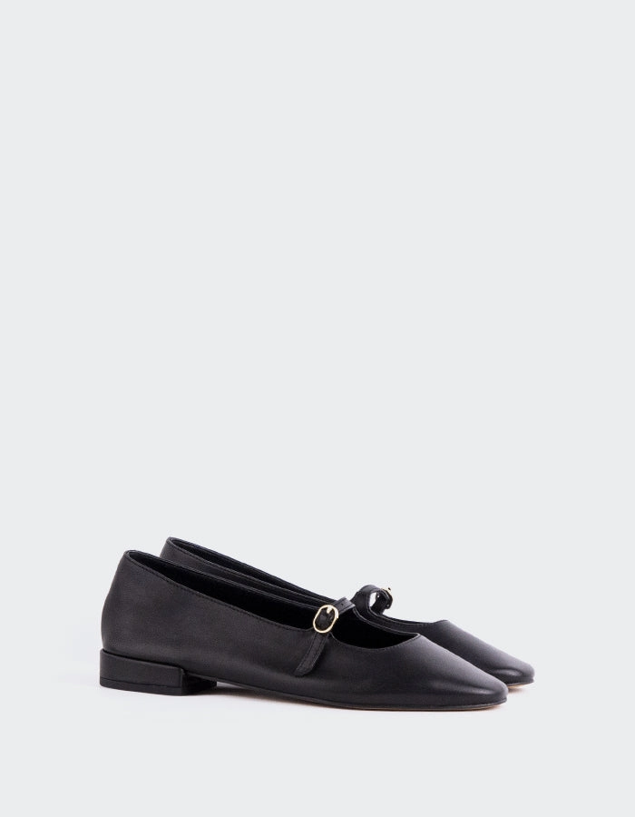 Erynnis Black Leather Mary Jane Original Shoes