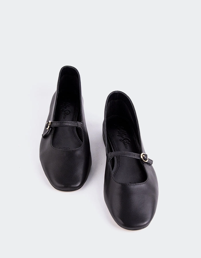 Erynnis Black Leather Rockport Mary Jane Shoes
