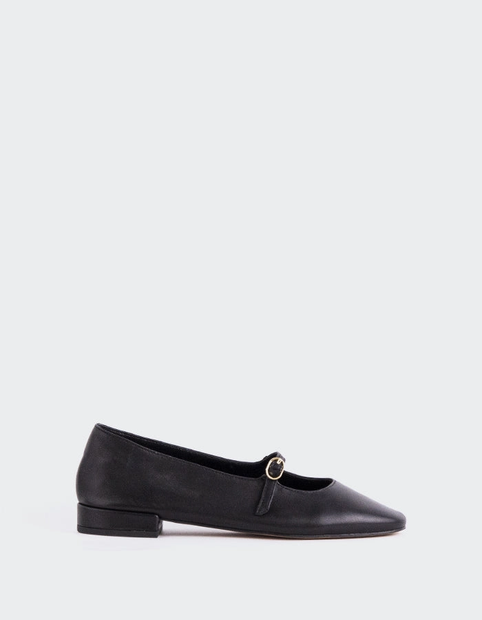 Erynnis Black Leather Uk Mary Jane Shoes