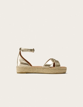 Espadrille Adidas Espadrilles Catherine - Cuir grain champagne