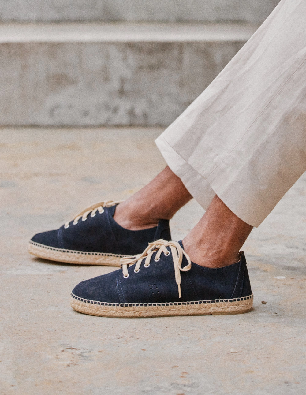 Mary Jane Espadrilles Platform Espadrilles Raymond - Sude marine