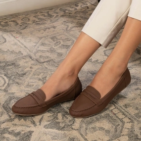 Dress Loafers Slip On Casual Driving Loafer The Snap Brown Women's Casual Loafers Tresmode