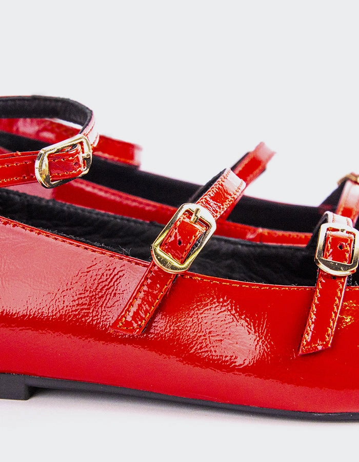 Top Mary Jane Shoes Glimmer Red Patent