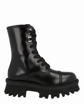 Kira Leather Combat Boots Cargo Pants And Combat Boots