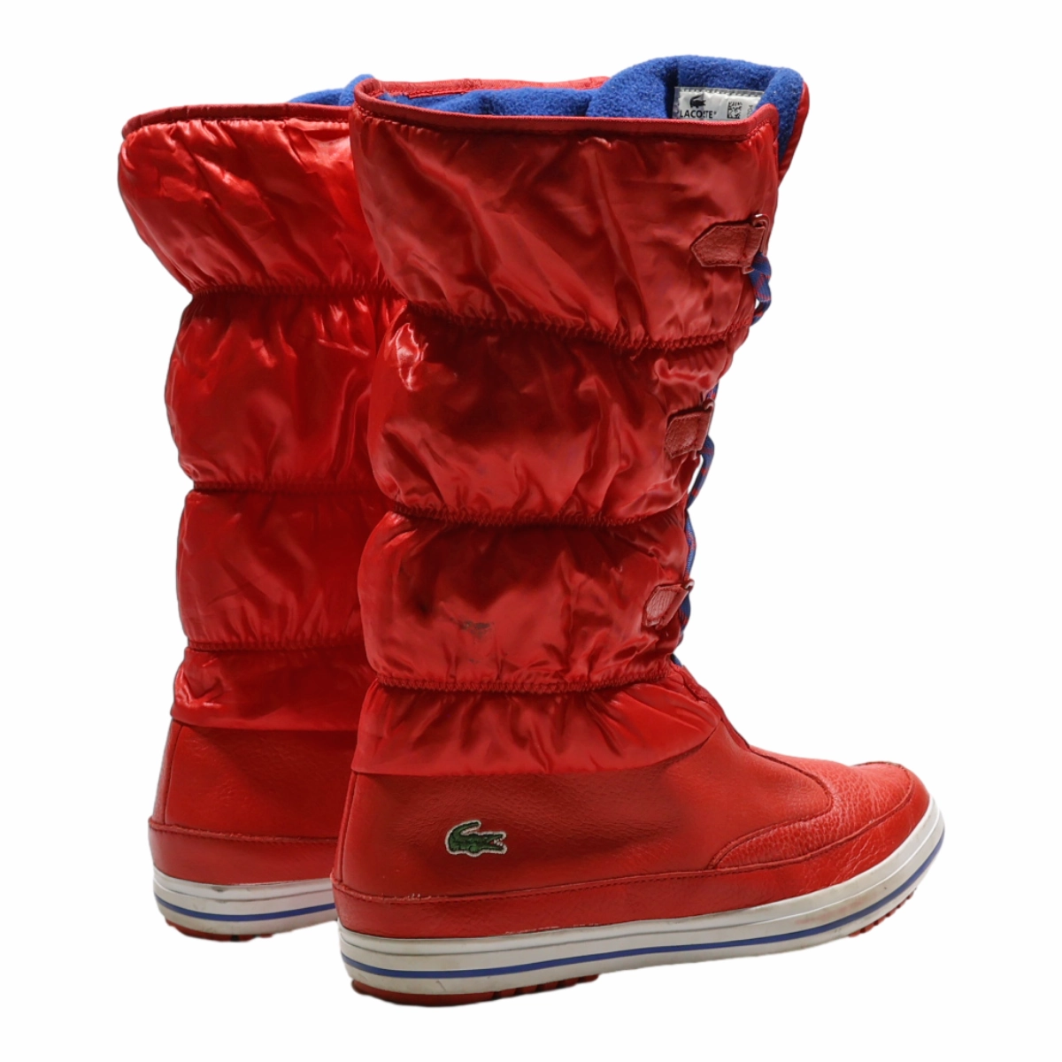 LACOSTE Snow Boots Red Synthetic Womens UK 6 Best Type Of Snow Boots