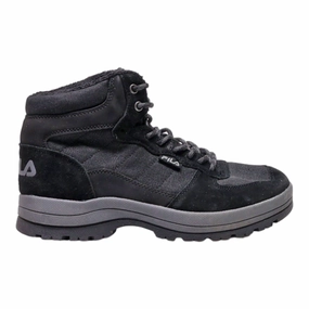 Steel Horse Snow Boots FILA Snow Boots Black Suede Mens UK 8