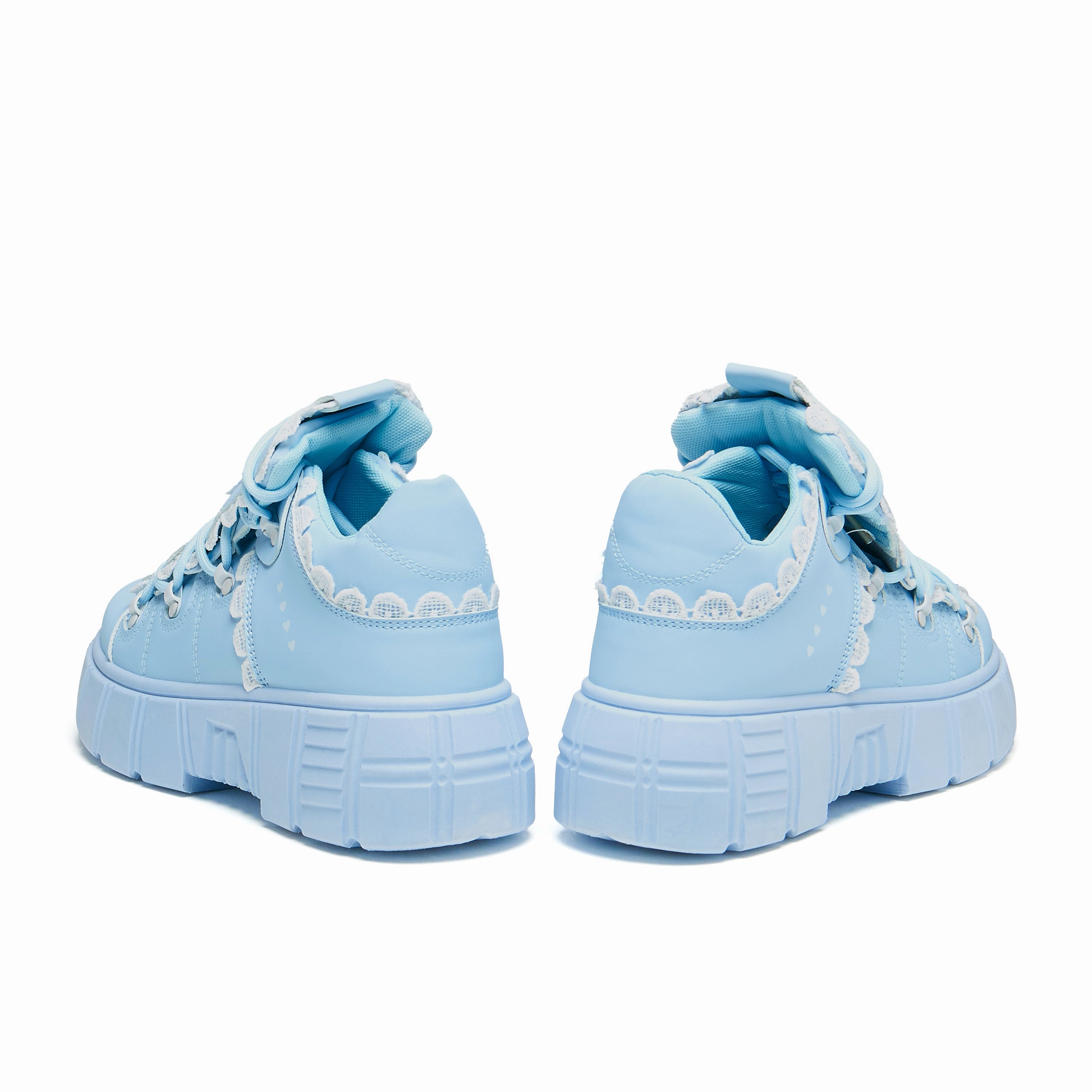 Drew Rose Mary Jane Shoe Fanciful Freddo Bear Ruffle Trainers - Baby Blue