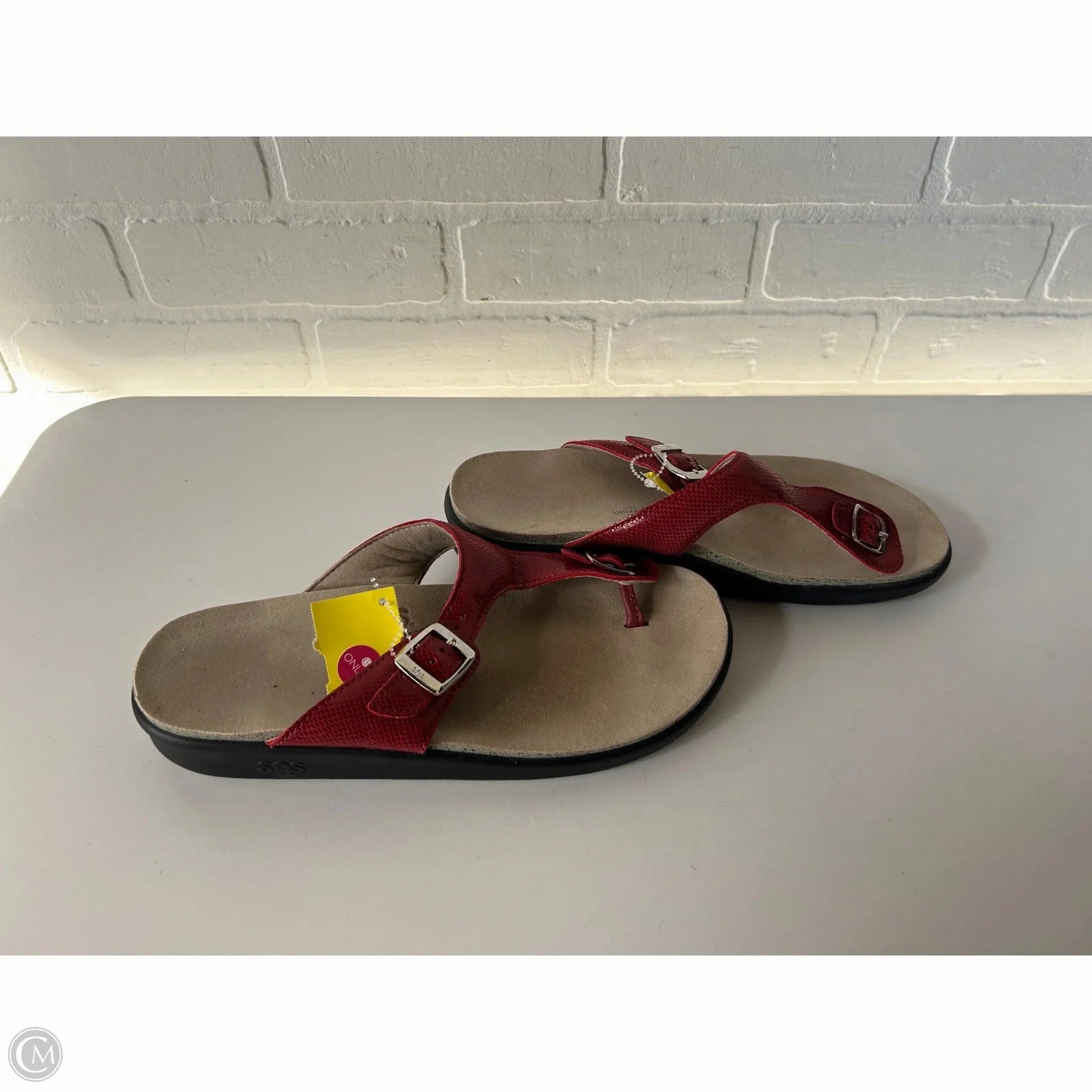 Walking Paws Flip Flops Sandals Flip Flops By Sas In Red, Size: 9.5