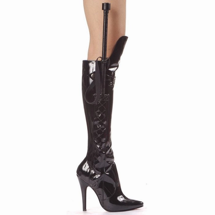 Knee High Boots That Don't Fall Down 5" Heel Knee Boot with Whip (ES511-SADIE)