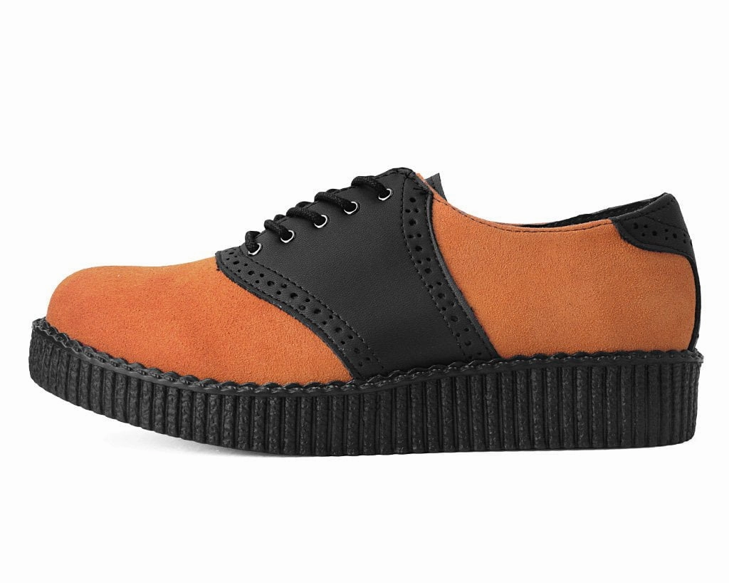 Black TUKskin & Orange Suede Saddle Oxford Oxfords Rochester Ny