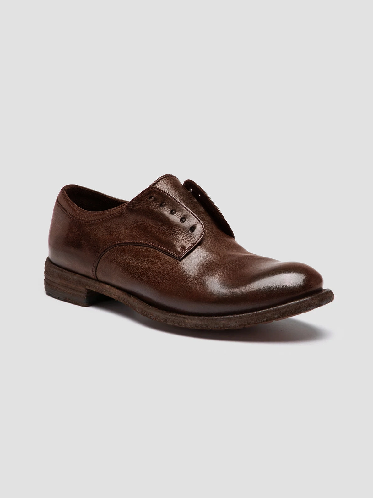 LEXIKON 012 - Brown Leather Derby Shoes Lace Up Summer Shoes