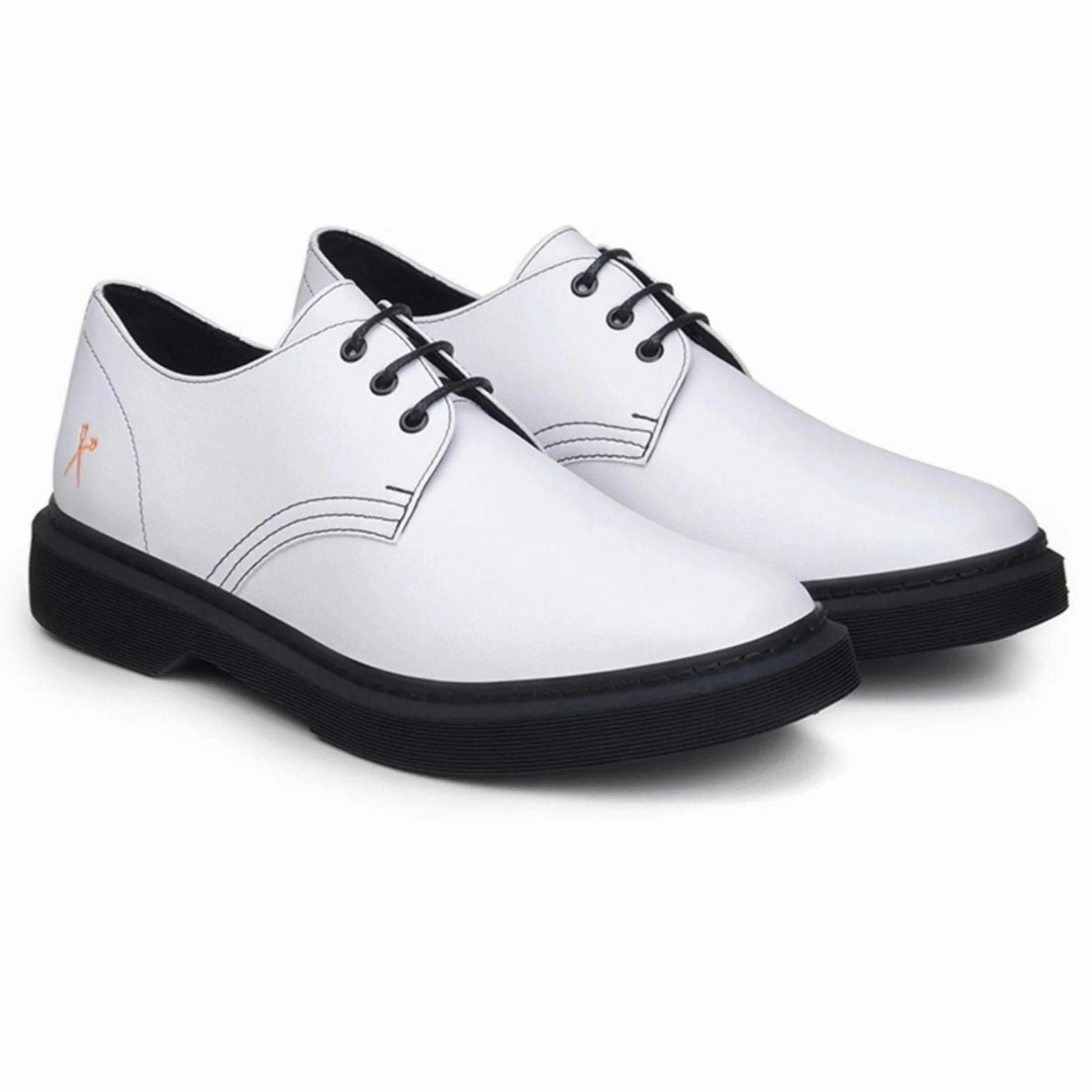 'Derby UK 2' vegan lace-up shoe by King55 - white Platform Leather Oxfords