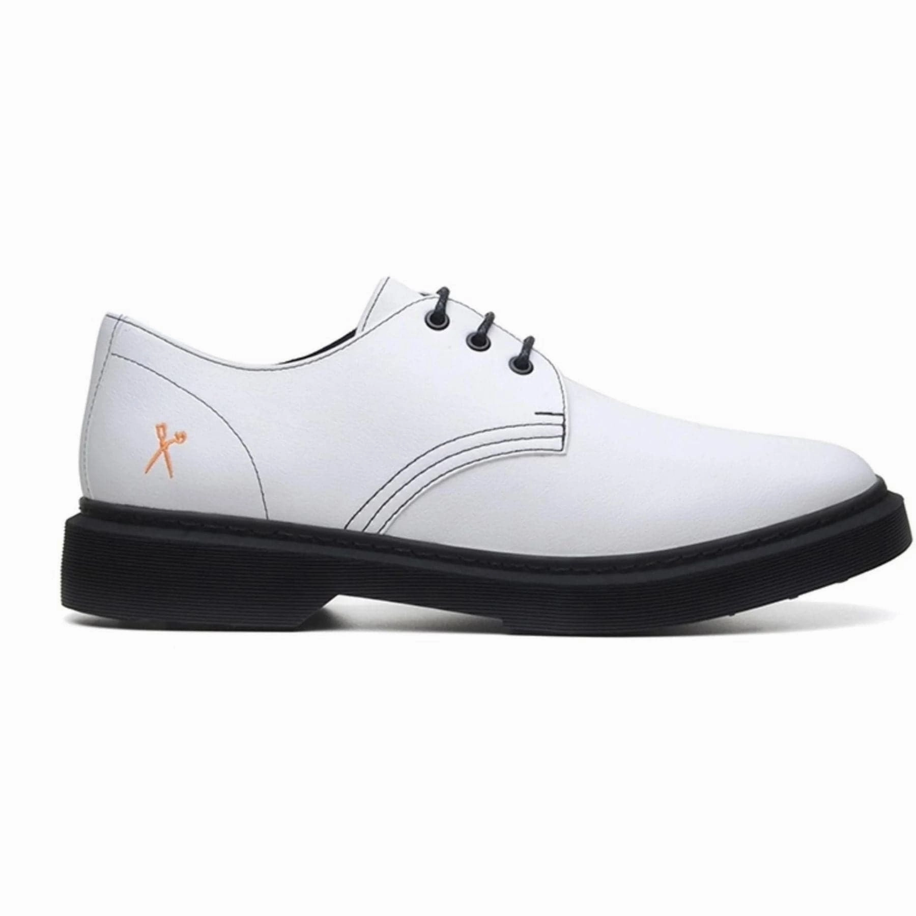 'Derby UK 2' vegan lace-up shoe by King55 - white Rubber Oxfords
