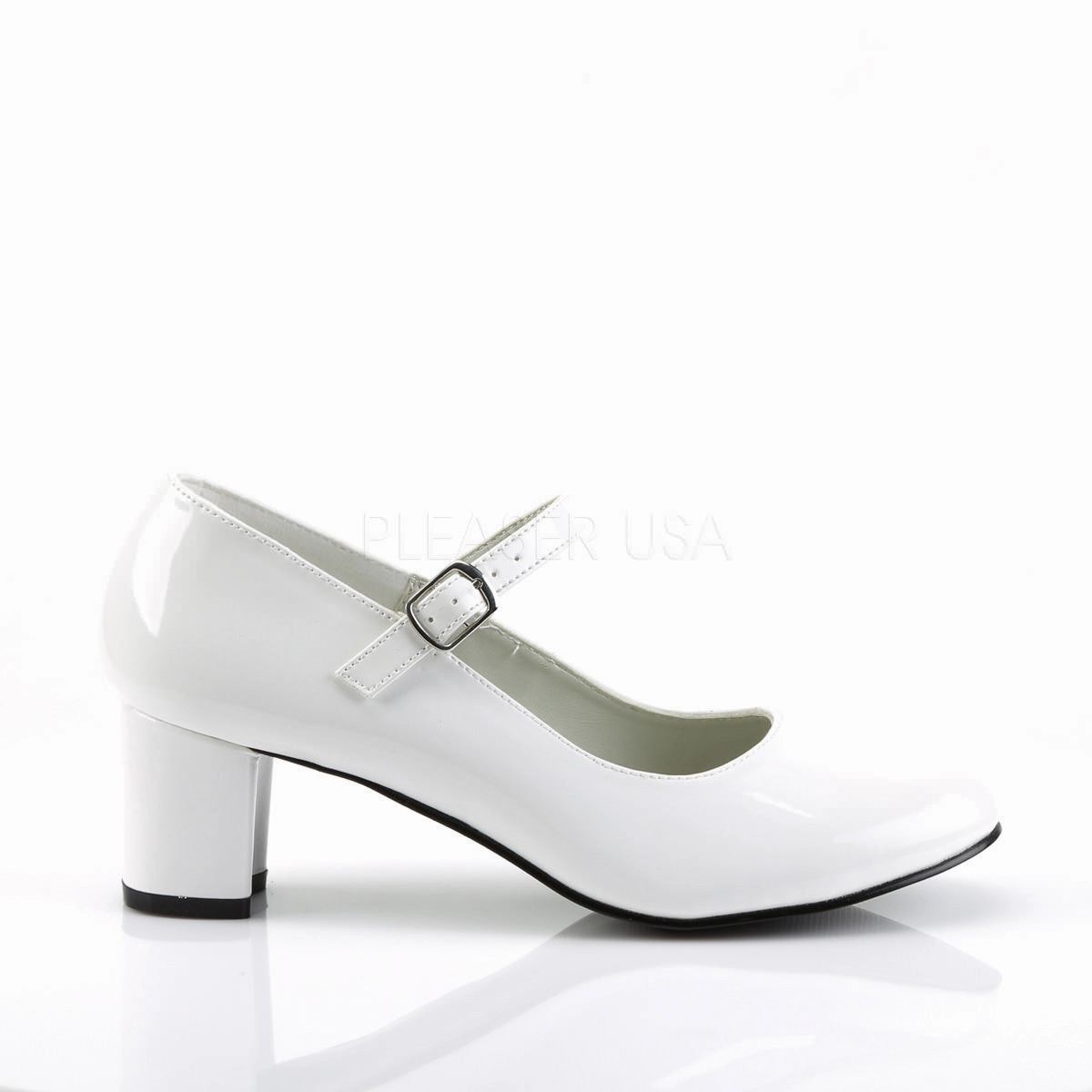 Mary Jane Shoes Shoes FUNTASMA SCHOOLGIRL-50 White Pat Retro School Girl Shoes