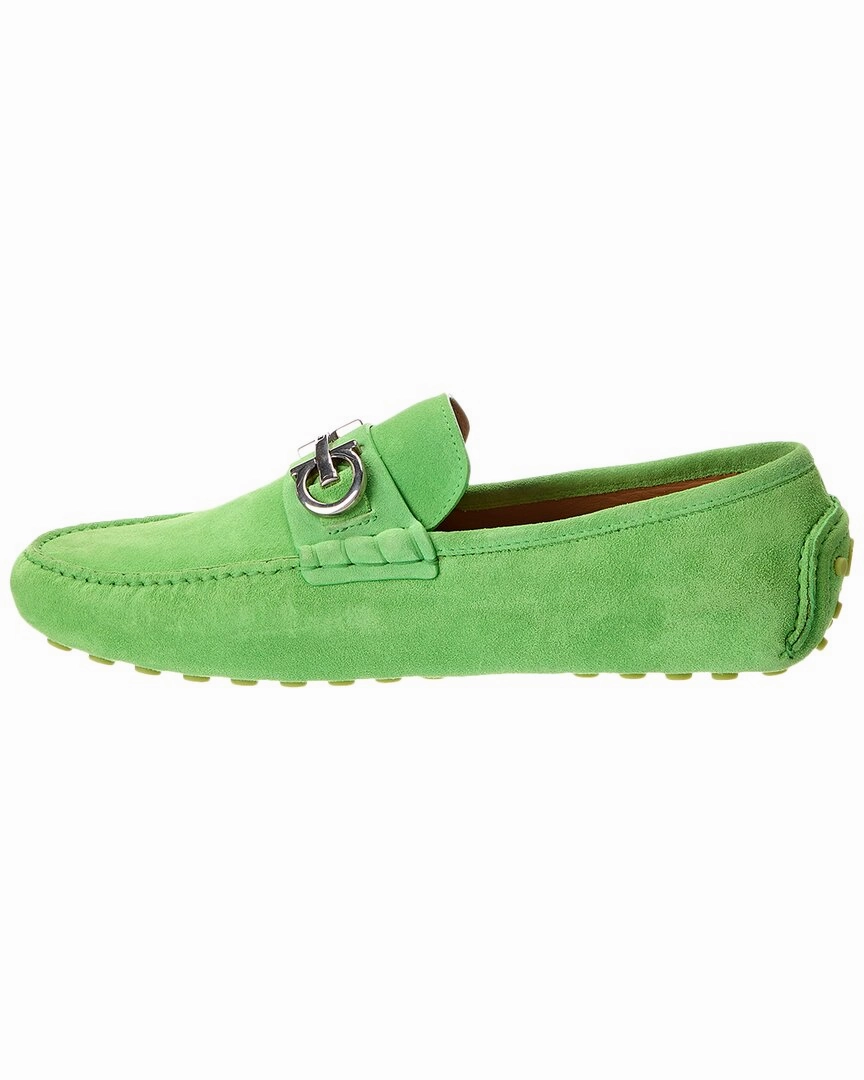 Ferragamo Grazioso Crosta Cachemire Am Lime Alerai Loafers