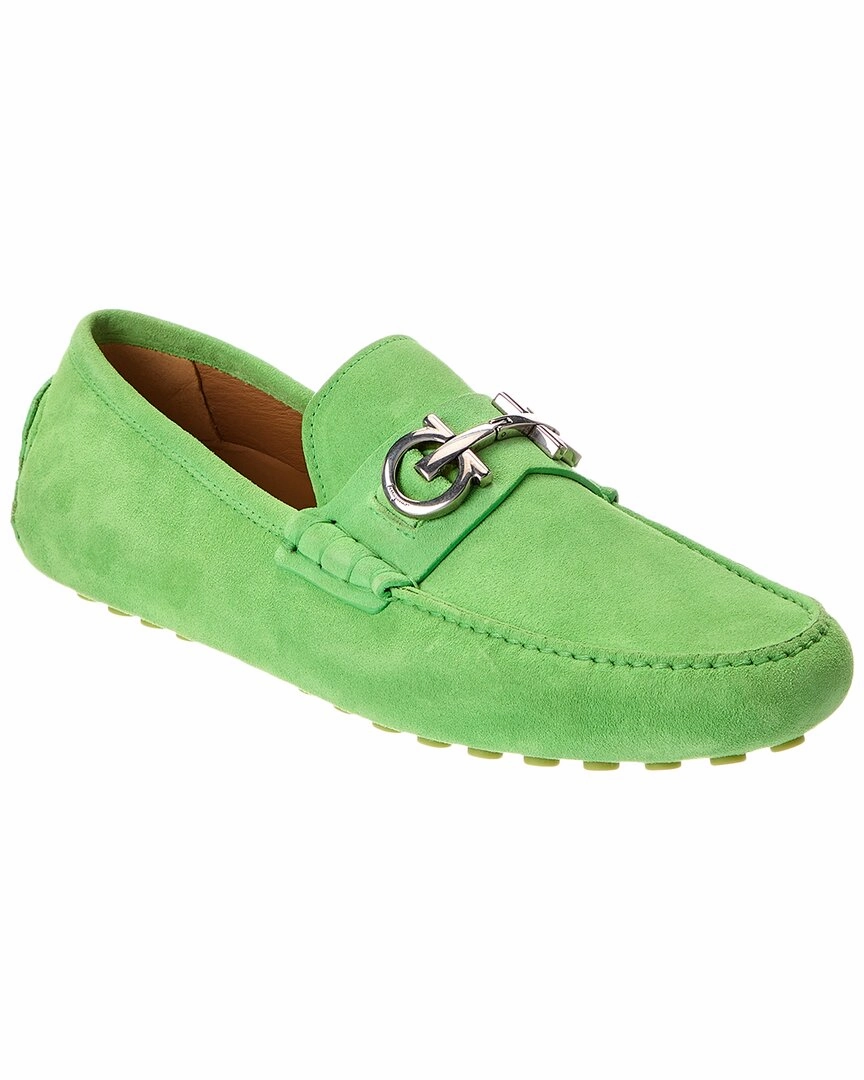 Genuine Leather Loafers Ferragamo Grazioso Crosta Cachemire Am Lime