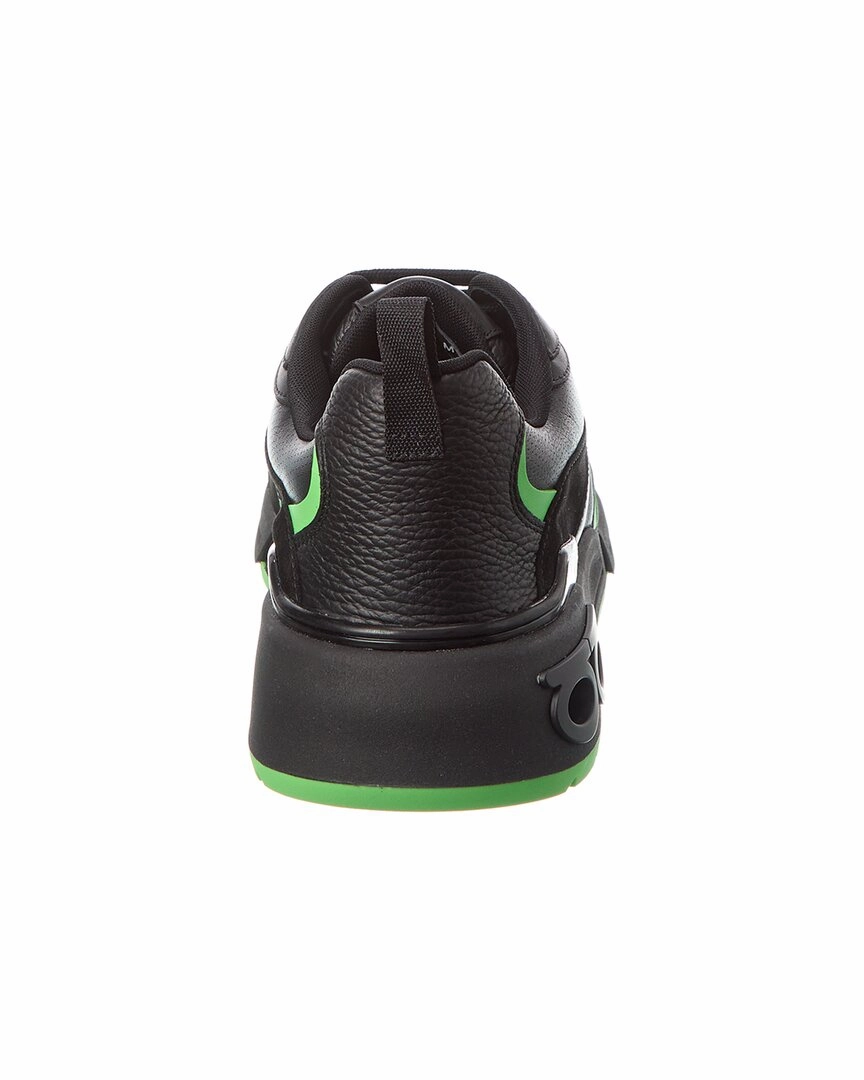 Maxi Dress With Sneakers Ferragamo Leather & Suede Sneaker