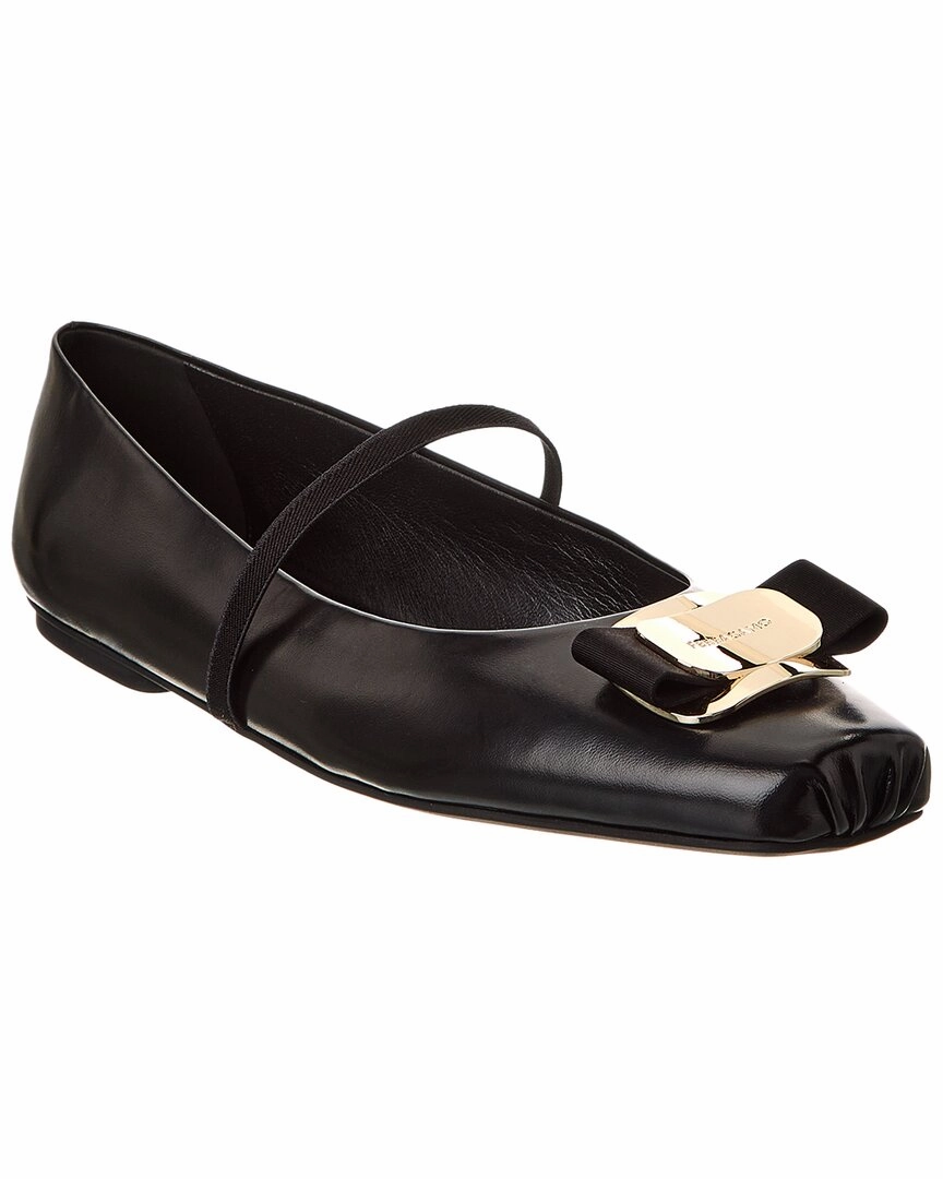 Ferragamo Zina Leather Flat Flat Shoe Trends