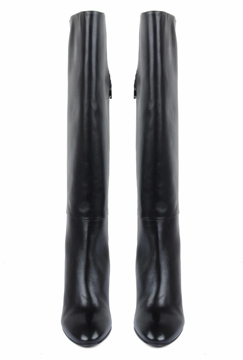 Mia Knee High Lug Sole Boots Wide Calf