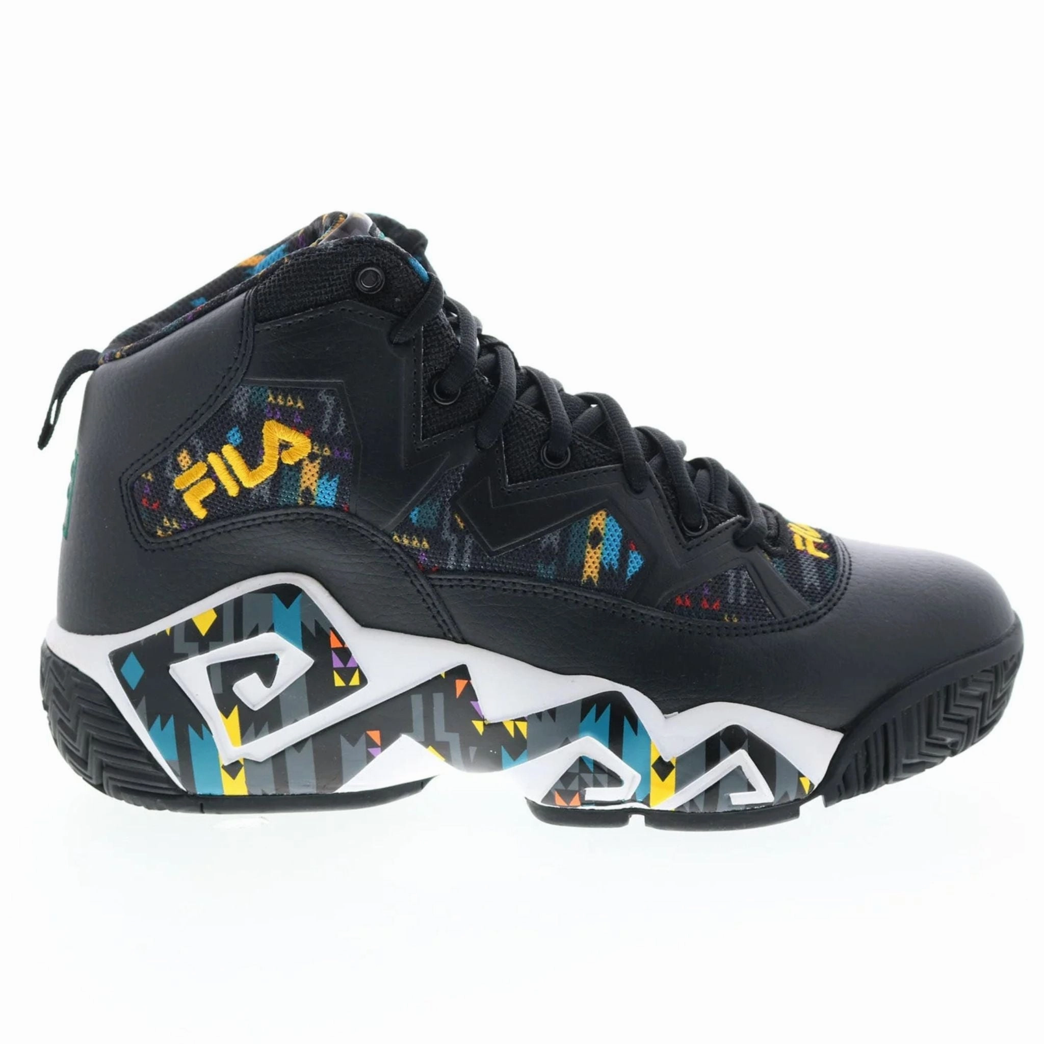 Fila Men's 1BM01265-042 MB Jamal Mashburn Black June Bug Saffron Retro Basketball Shoes Sports Academy Basketball Shoes