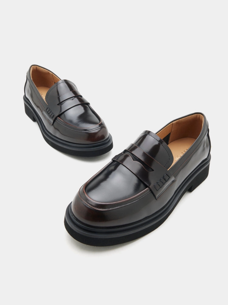 Finn Studded Heel Penny Loafers Zara Velvet Loafers