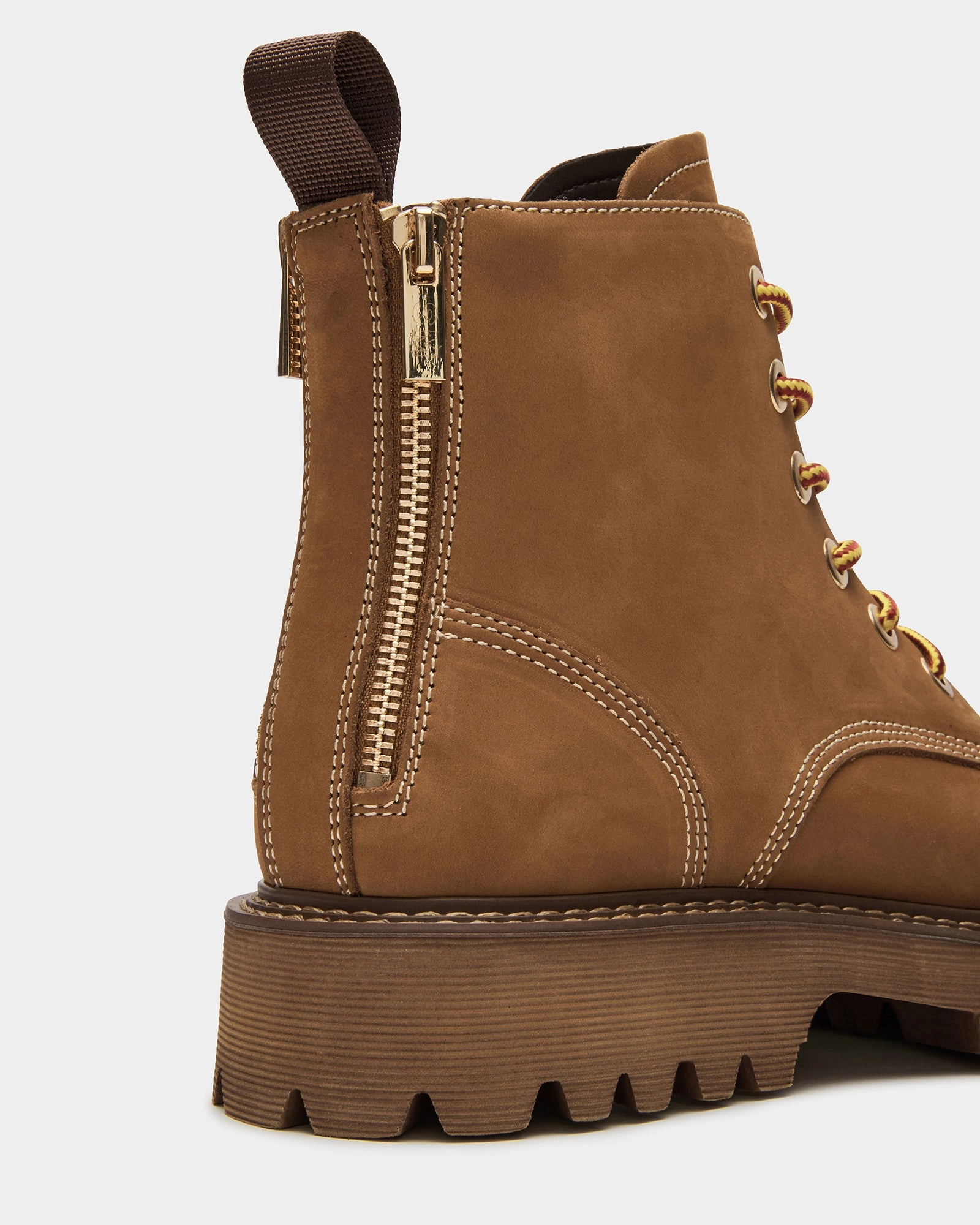 Steve Madden Gray Combat Boots FINTAN WHEAT NUBUCK